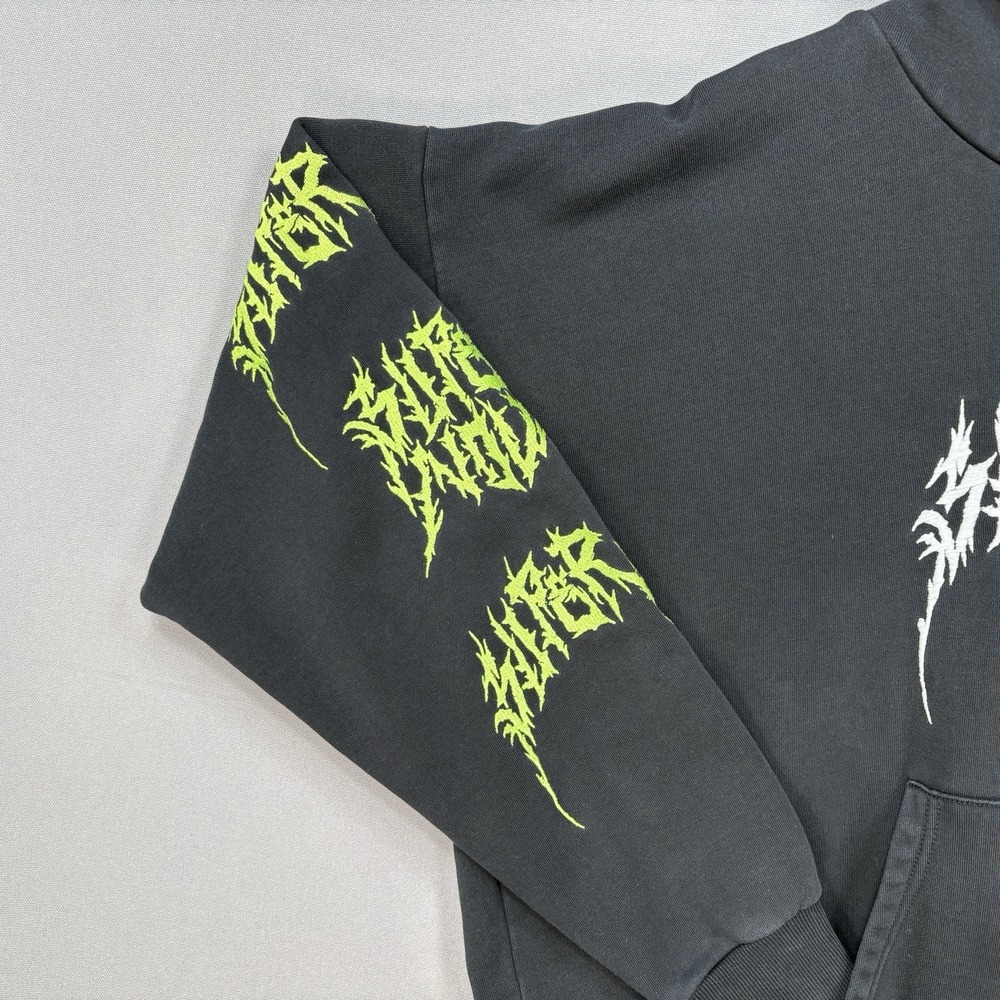 Diesel Hoodie XL S-Alby-BX3 Cotton Embroidered Sweatshirt Distressed Streetwear - Picture 2 of 16